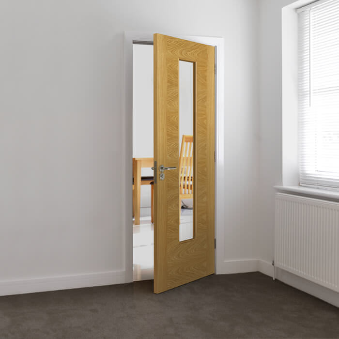 JB Kind Ostria Pre-Finished Oak 1-Panel 1-Lite Internal Glazed Door