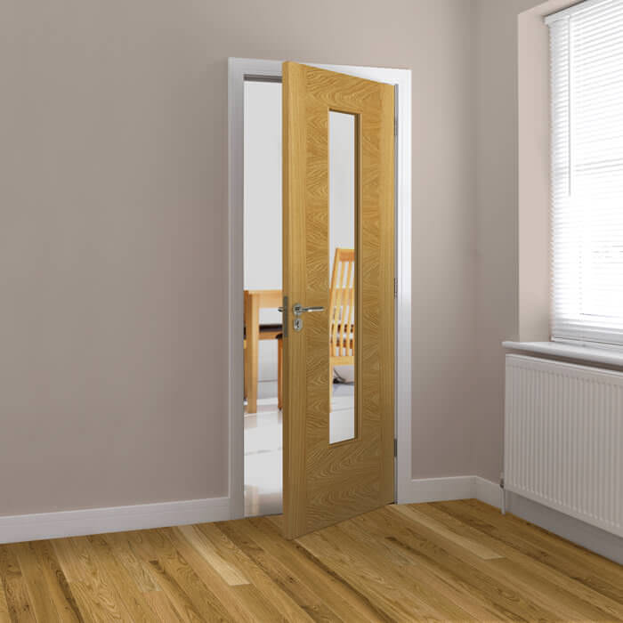 JB Kind Ostria Pre-Finished Oak 1-Panel 1-Lite Internal Glazed Door