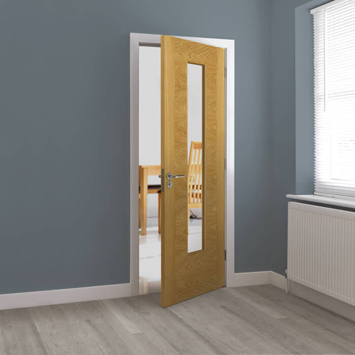 JB Kind Ostria Pre-Finished Oak 1-Panel 1-Lite Internal Glazed Door