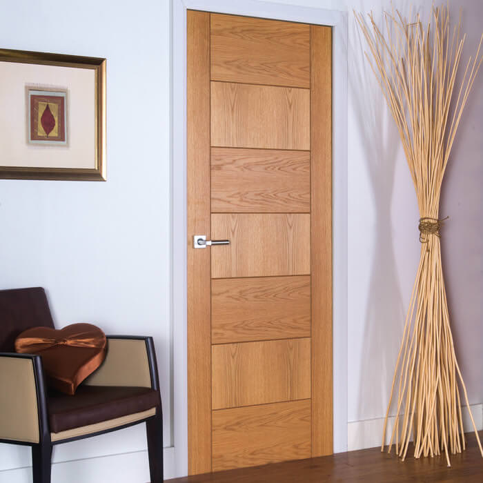 JB Kind Sirocco Pre-Finished Oak 7-Panels Internal Fire Door