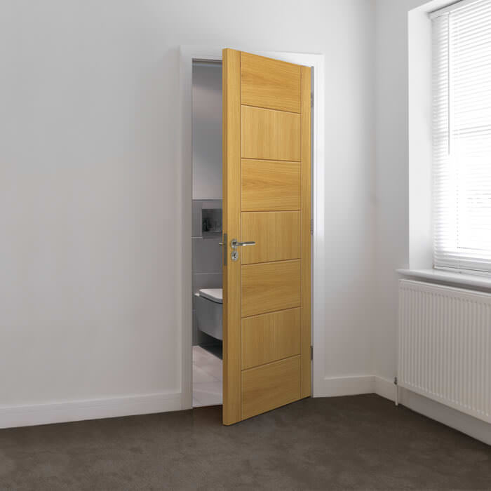 JB Kind Sirocco Pre-Finished Oak 7-Panels Internal Fire Door