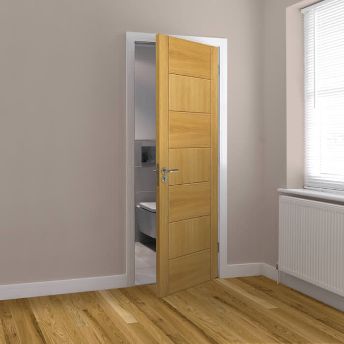 JB Kind Sirocco Pre-Finished Oak 7-Panels Internal Door