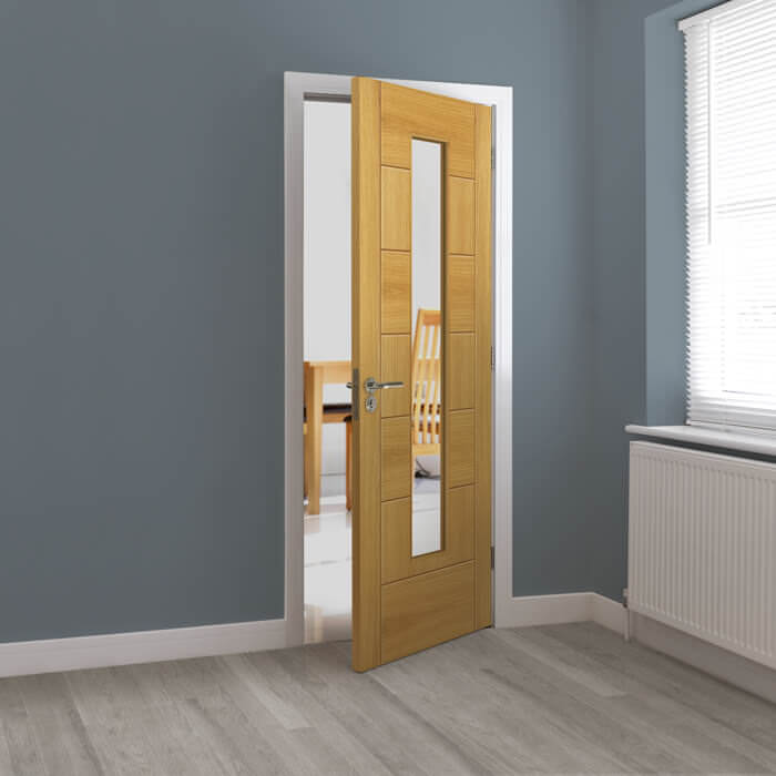 JB Kind Sirocco Pre-Finished Oak 7P 1L Internal Glazed Door