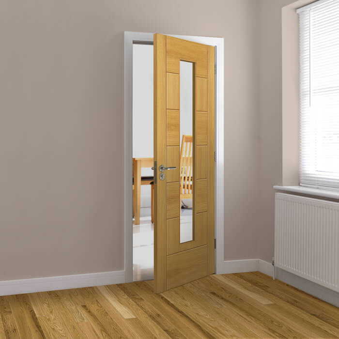 JB Kind Sirocco Pre-Finished Oak 7P 1L Internal Glazed Door