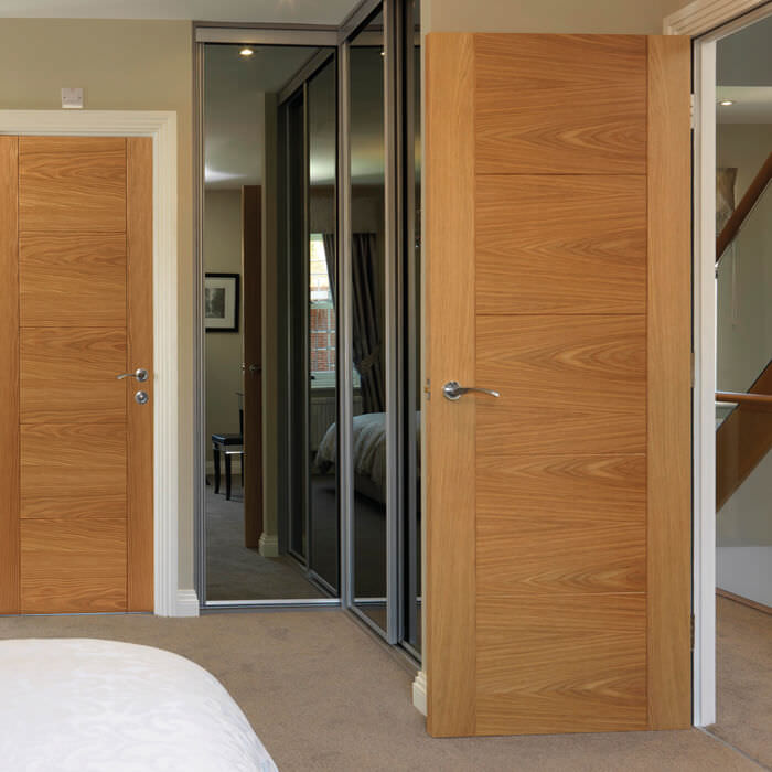 JB Kind Tigris Pre-Finished Oak 5-Panels Internal Door