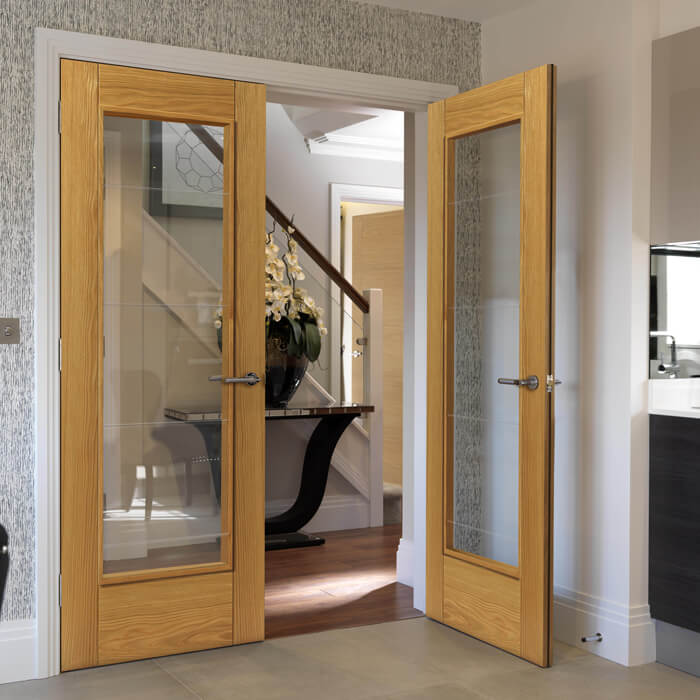 JB Kind Medina Pre-Finished Oak 1-Lite Internal Glazed Door