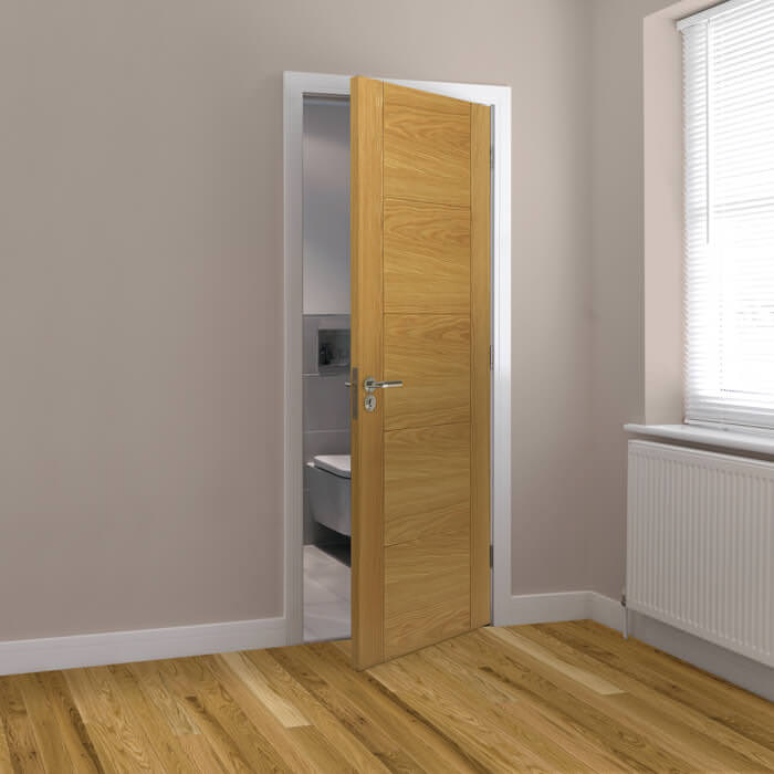 JB Kind Tigris Pre-Finished Oak 5-Panels Internal Door