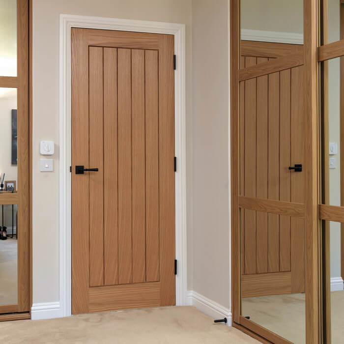 JB Kind Thames Pre-Finished Oak 5-Panels Internal Door