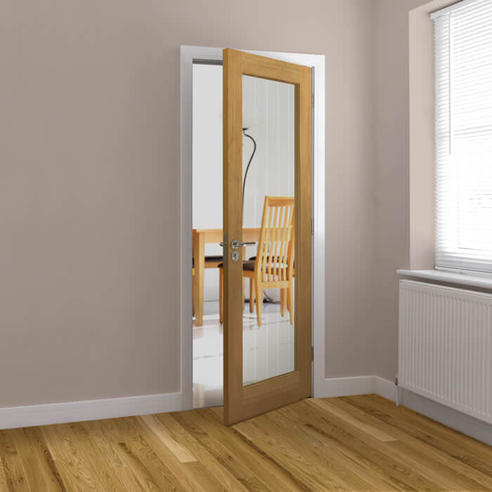 JB Kind Thames Un-Finished Oak 1-Lite Internal Glazed Door