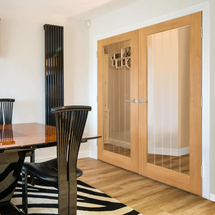 JB Kind Thames Un-Finished Oak 1-Lite Internal Glazed Fire Door