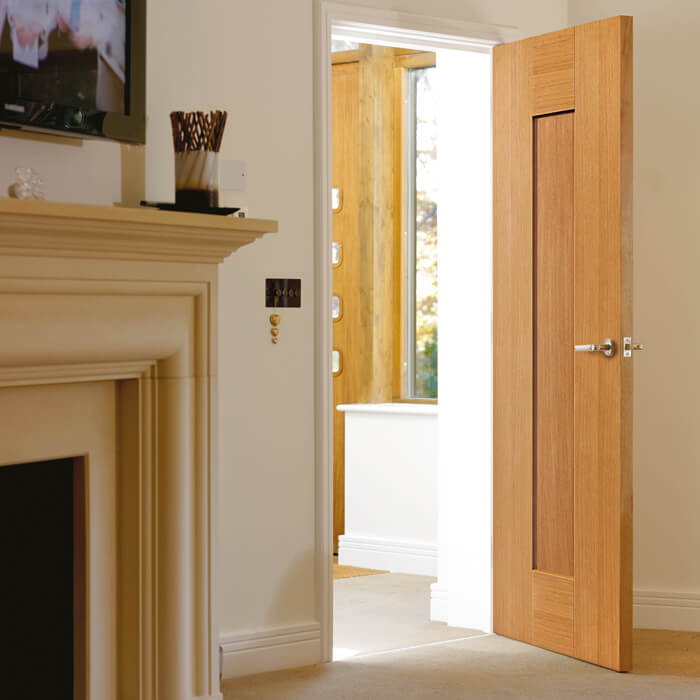 JB Kind Axis Pre-Finished Oak 1-Panel Internal Door