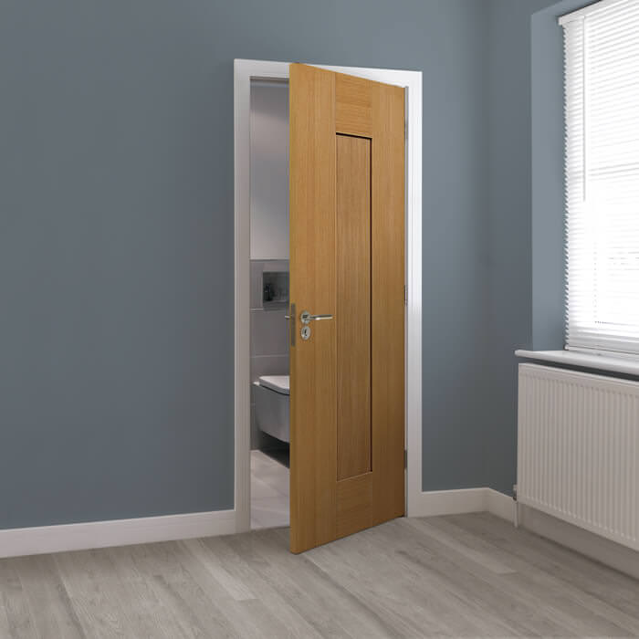 JB Kind Axis Pre-Finished Oak 1-Panel Internal Door