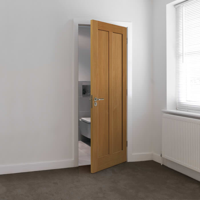 JB Kind Eiger Un-Finished Oak 2-Panels Internal Door