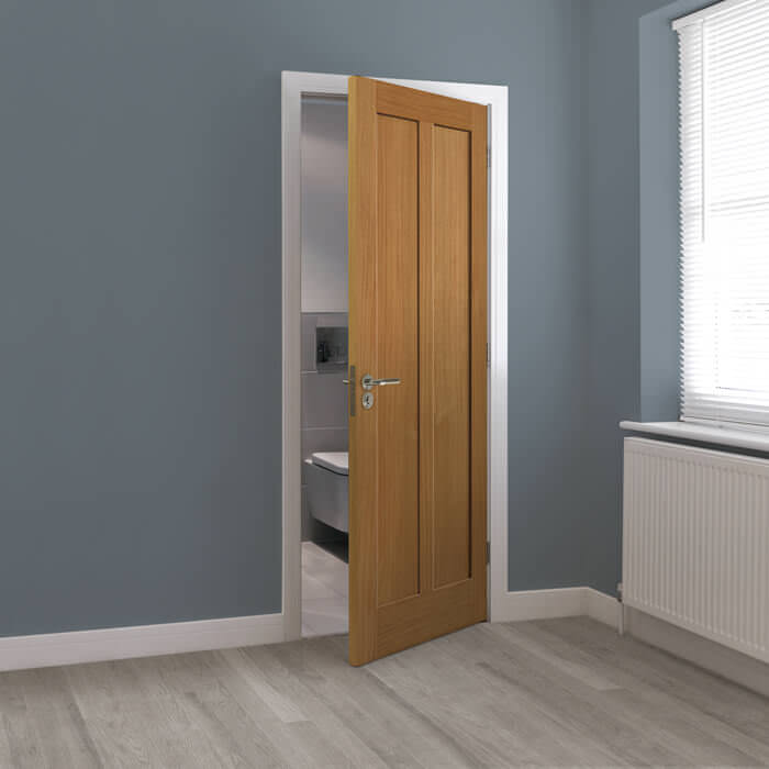 JB Kind Eiger Un-Finished Oak 2-Panels Internal Door