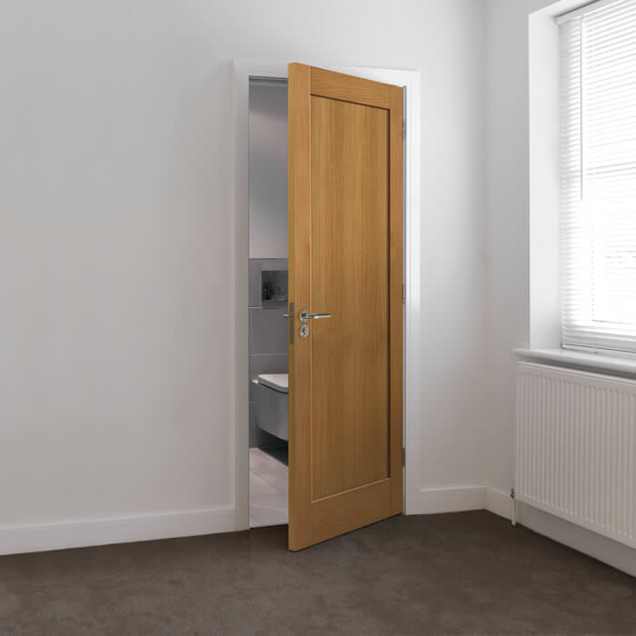 JB Kind Etna Un-Finished Oak 1-Panel Internal Fire Door