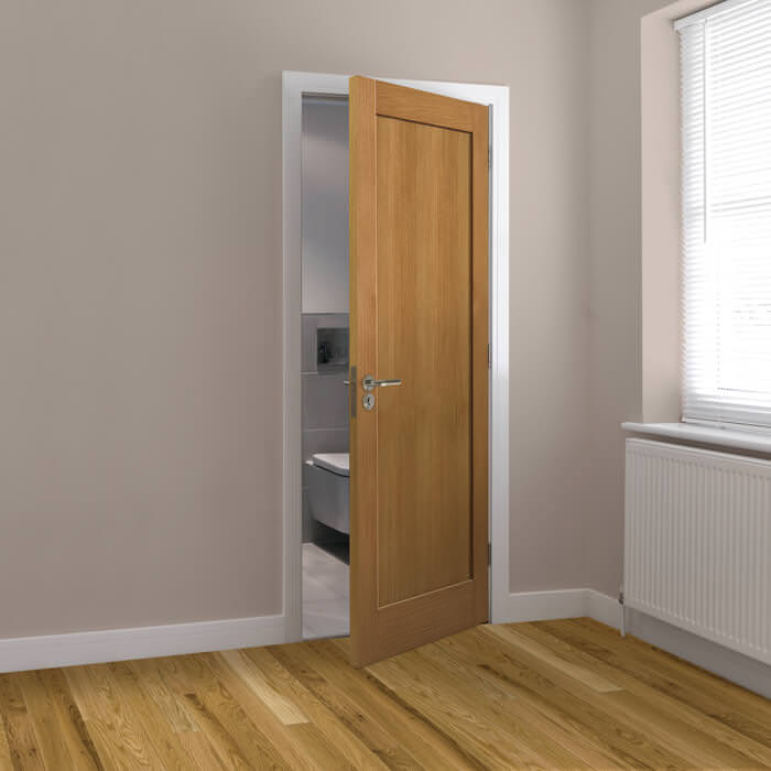 JB Kind Etna Un-Finished Oak 1-Panel Internal Fire Door