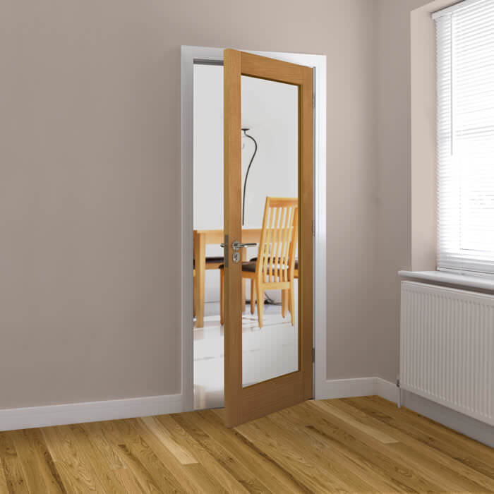 JB Kind Fuji Un-Finished Oak 1-Lite Internal Glazed Door