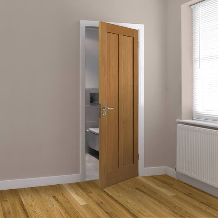 JB Kind Eiger Un-Finished Oak 2-Panels Internal Fire Door