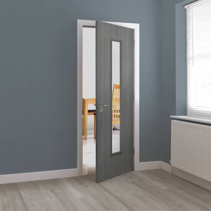 JB Kind Pintado Laminated Grey 1-Lite Internal Glazed Door