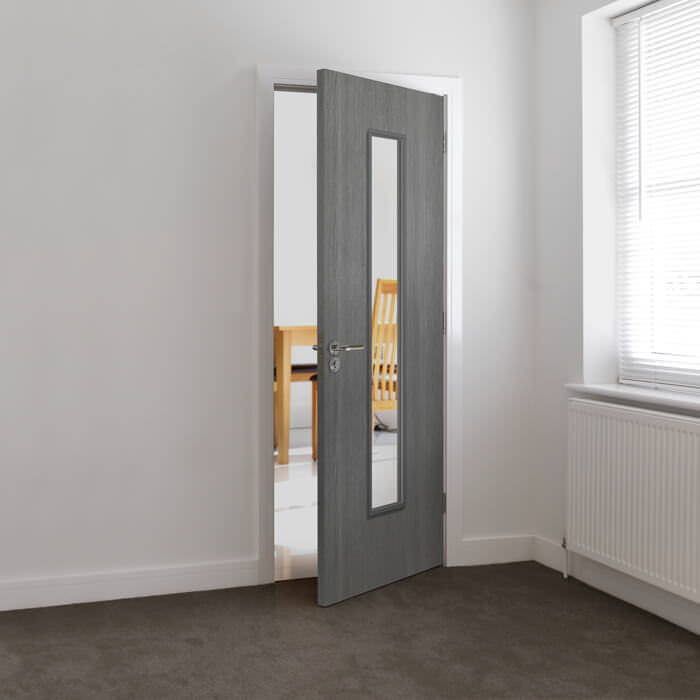 JB Kind Pintado Laminated Grey 1-Lite Internal Glazed Door