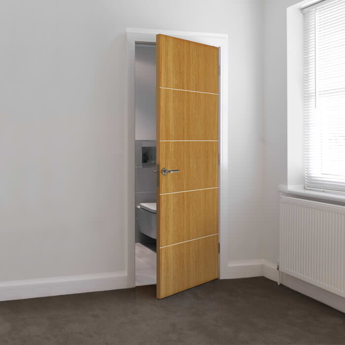 JB Kind Tate Pre-Finished Oak 5-Panels Internal Fire Door