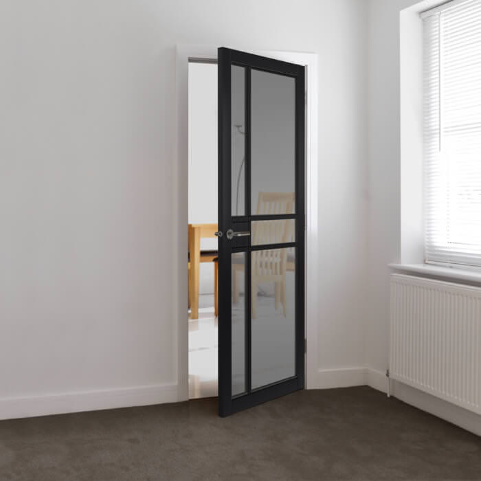 JB Kind City Black 5-Lites Internal Tinted Glazed Door