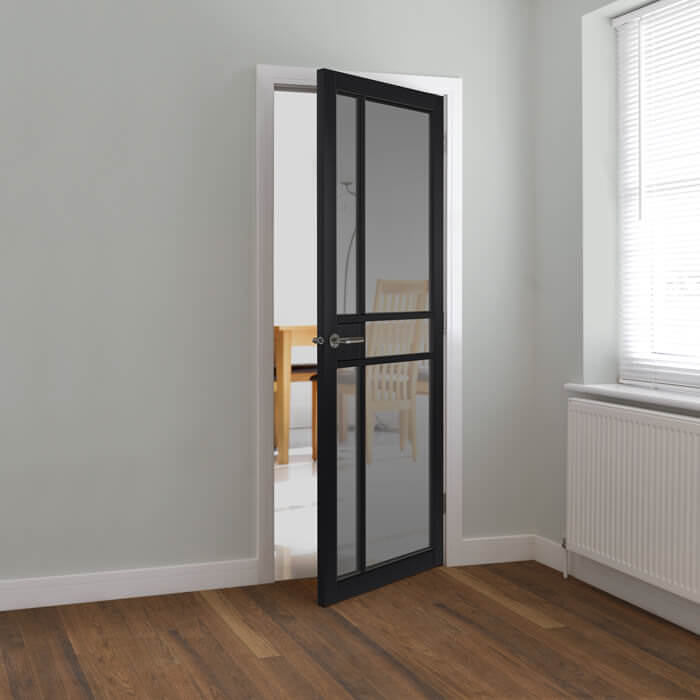 JB Kind City Black 5-Lites Internal Tinted Glazed Door