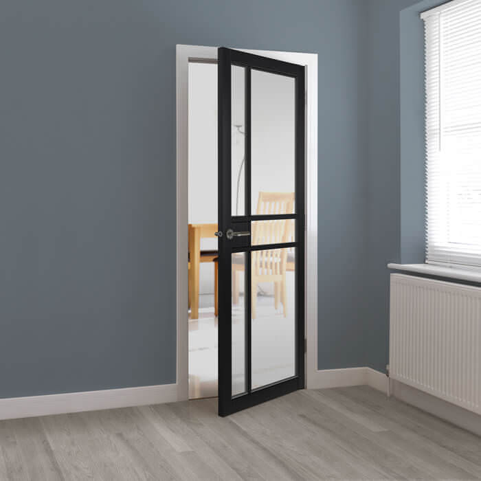 JB Kind City Black 5-Lights Internal Glazed Door