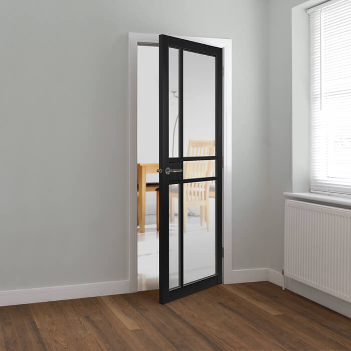 JB Kind City Black 5-Lights Internal Glazed Door