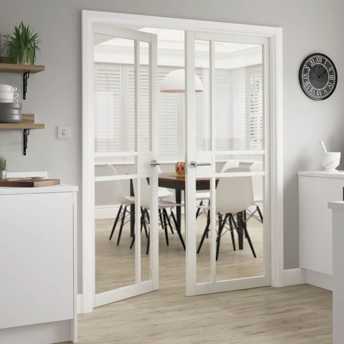 JB Kind City Painted White 5-Lites Internal Glazed Door