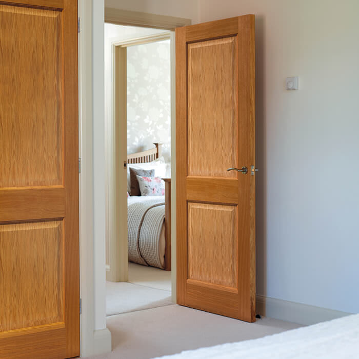 JB Kind Charnwood Pre-Finished Oak 2-Panels Internal Door