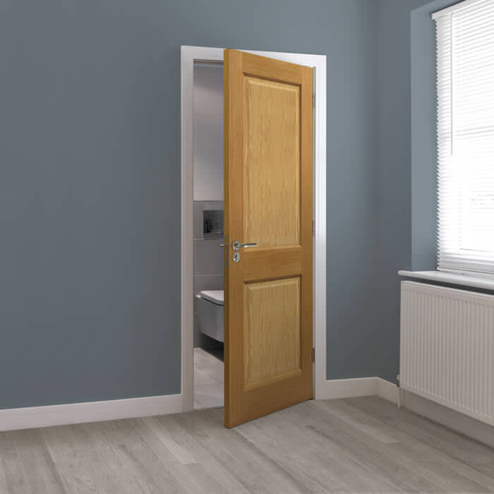 JB Kind Charnwood Pre-Finished Oak 2-Panels Internal Fire Door