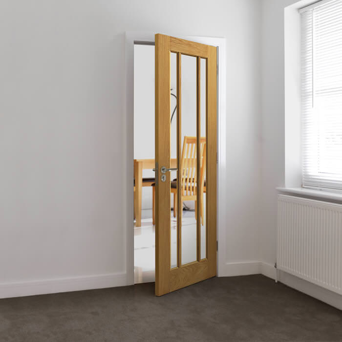 JB Kind Darwen Un-Finished Oak 3-Lites Internal Glazed Door