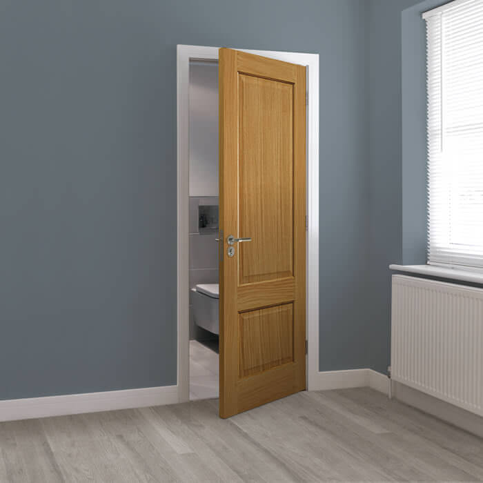 JB Kind Trent Un-Finished Oak 2-Panels Internal Door