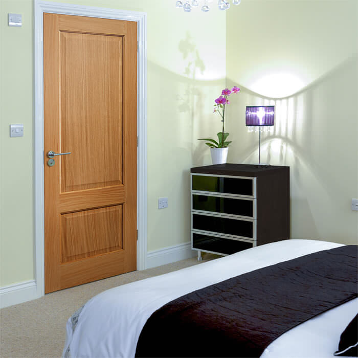 JB Kind Trent Pre-Finished Oak 2-Panels Internal Fire Door