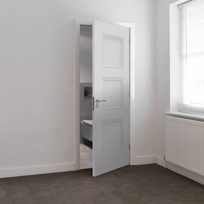 JB Kind Catton White Primed 3-Panels Internal Fire Door