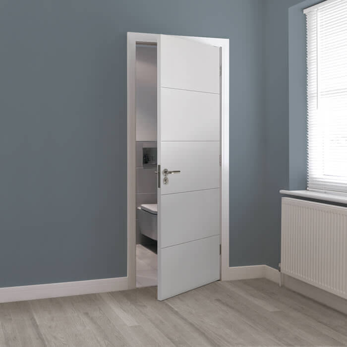 JB Kind Adelphi White Primed 5-Panels Internal Fire Door