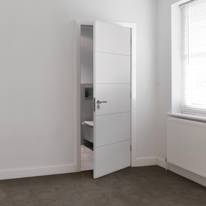 JB Kind Adelphi White Primed 5-Panels Internal Fire Door