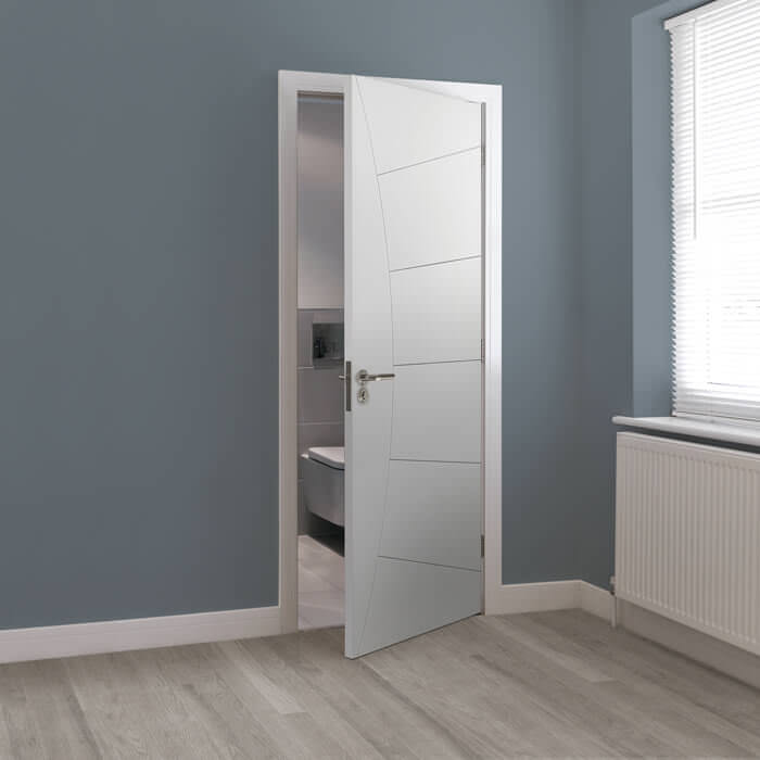 JB Kind Elektra White Primed 7-Panels Internal Flush Door