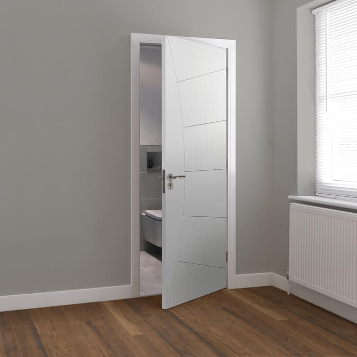 JB Kind Elektra White Primed 7-Panels Internal Flush Door