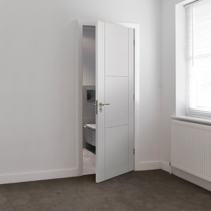 JB Kind Mistral White Primed 3-Panels Internal Door