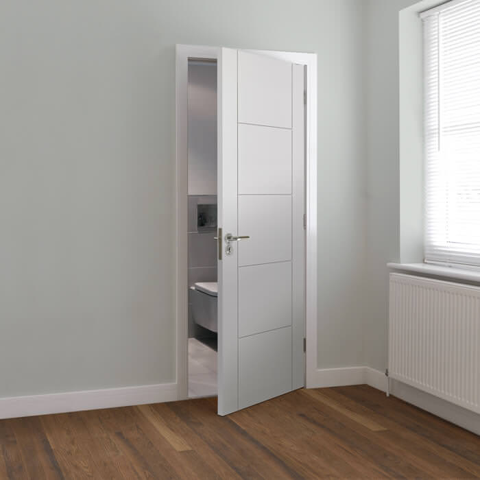 JB Kind Tigris White Primed 5-Panels Internal Fire Door