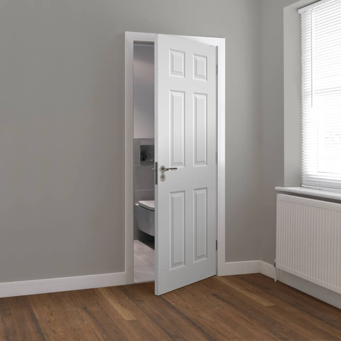 JB Kind Colonist White Primed 6-Panels Internal Fire Door