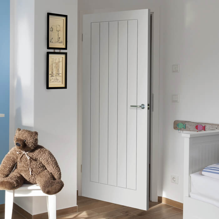 JB Kind Cottage White Primed 1-Panel Internal Fire Door