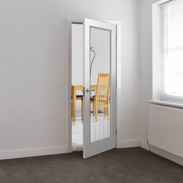 JB Kind Cottage White Primed 1-Lite Internal Glazed Door