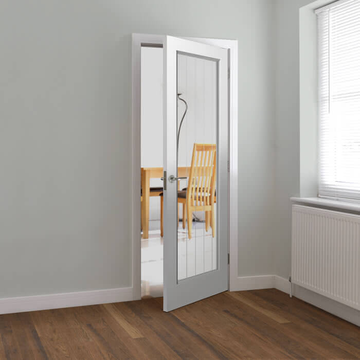 JB Kind Cottage White Primed 1-Lite Internal Glazed Door