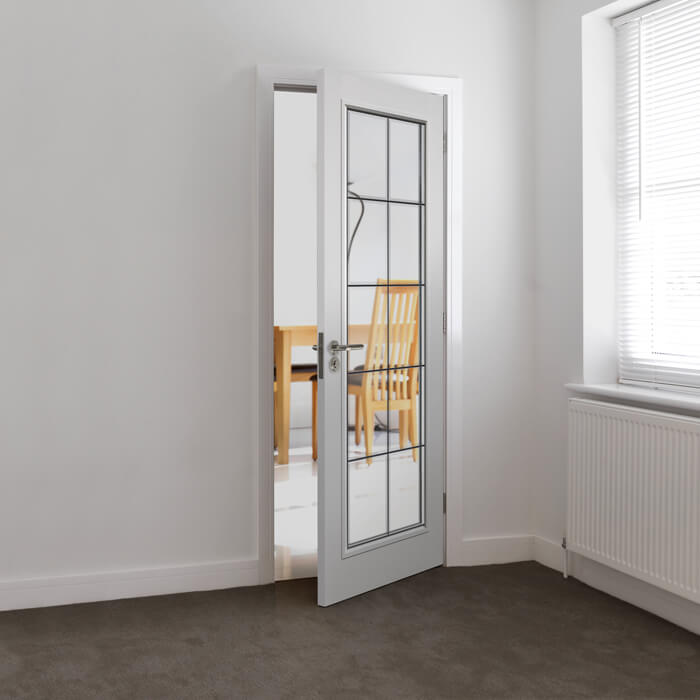 JB Kind Decima White Primed 10-Lites Internal Glazed Door