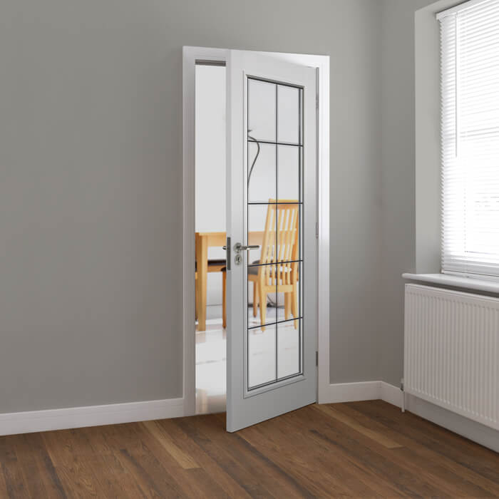 JB Kind Decima White Primed 10-Lites Internal Glazed Door