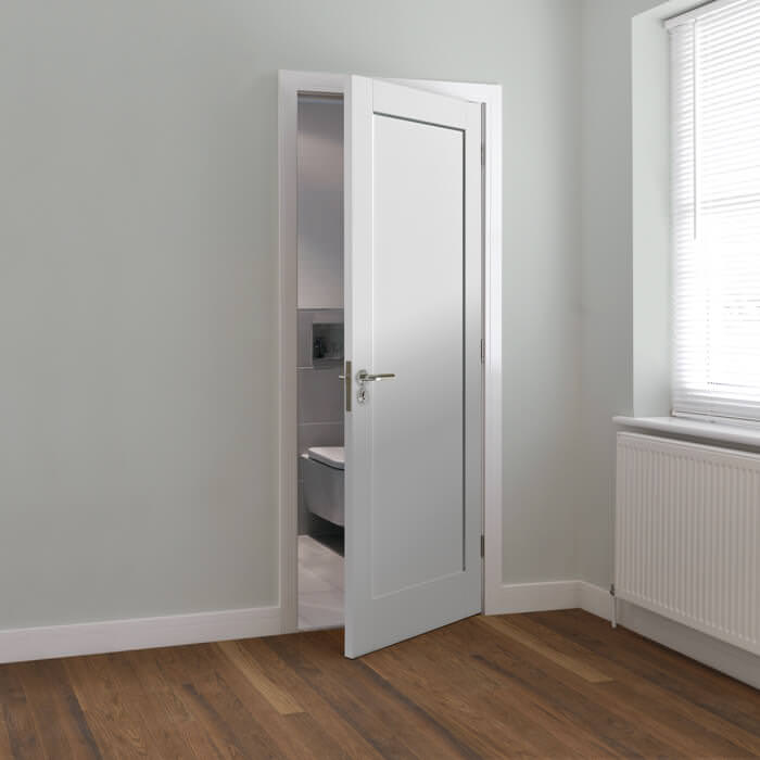 JB Kind Antigua White Primed 1-Panel Internal Door