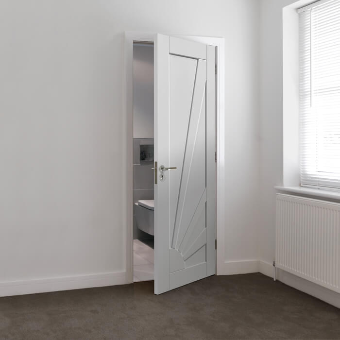 JB Kind Aurora White Primed 4-Panels Internal Door